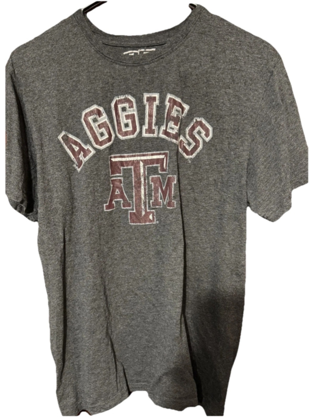 Texas A&M Aggies Tee Shirt Gray NCAA Logo E5 Men's Size L